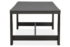 Shelby Trestle Dining Table & 4 Wood Back Chairs In Coffee Bean
