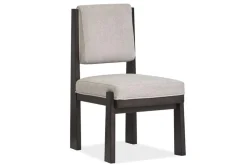 Shelby Trestle Dining Table & 6 Wood Back Chairs In Coffee Bean