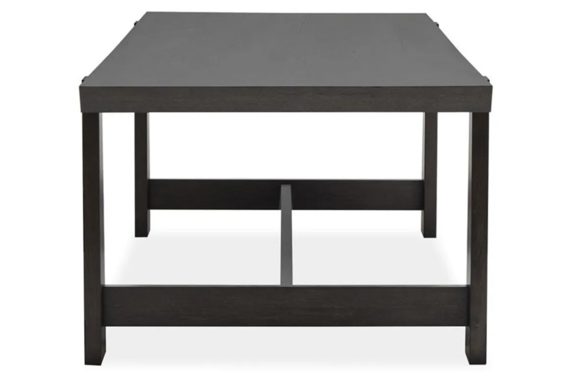 Shelby Trestle Dining Table, 4 Wood Back Chairs & Bench In Coffee Bean