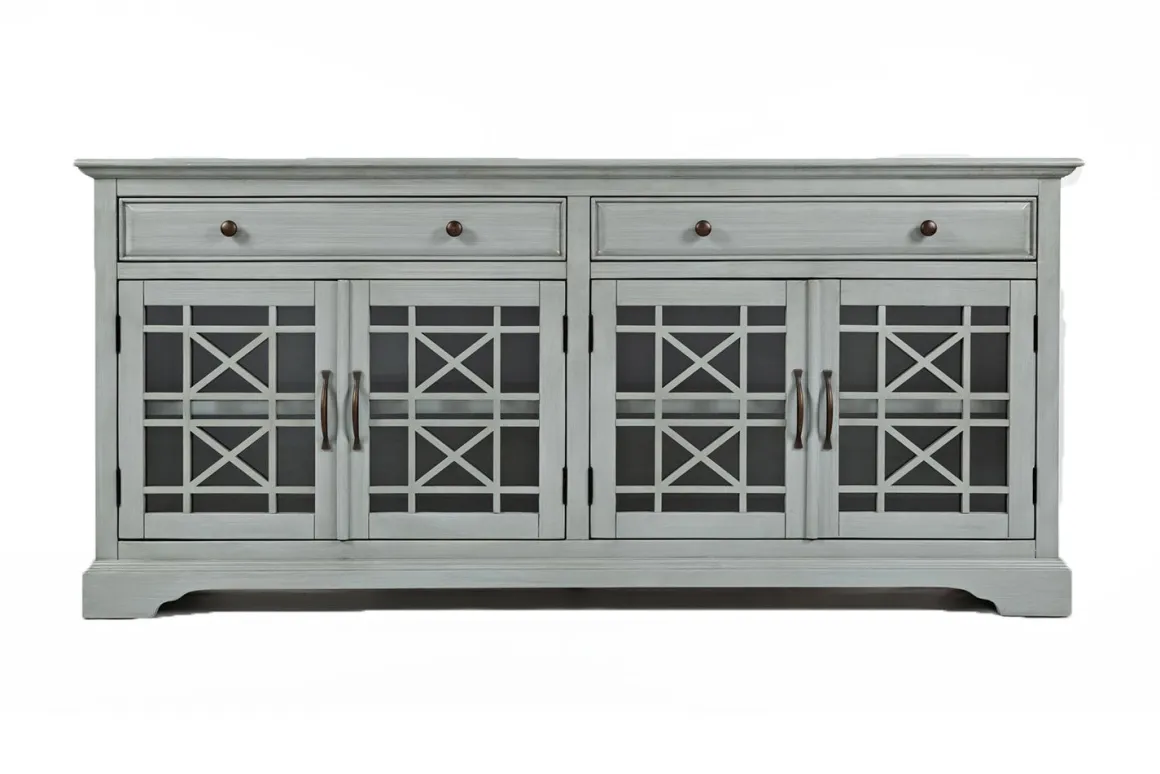 Skyy Media Console In Gray, 70 Inch