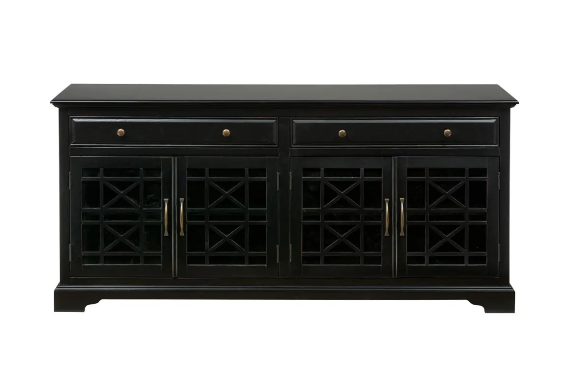 Skyy Media Console In Gray, 70 Inch