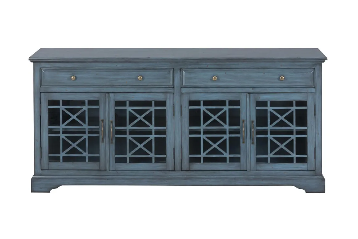 Skyy Media Console In Gray, 70 Inch