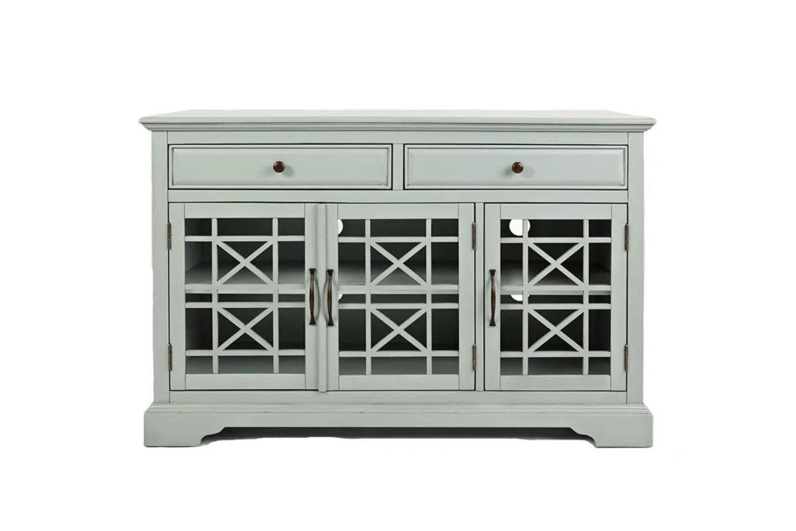 Skyy Media Console In Gray, 70 Inch