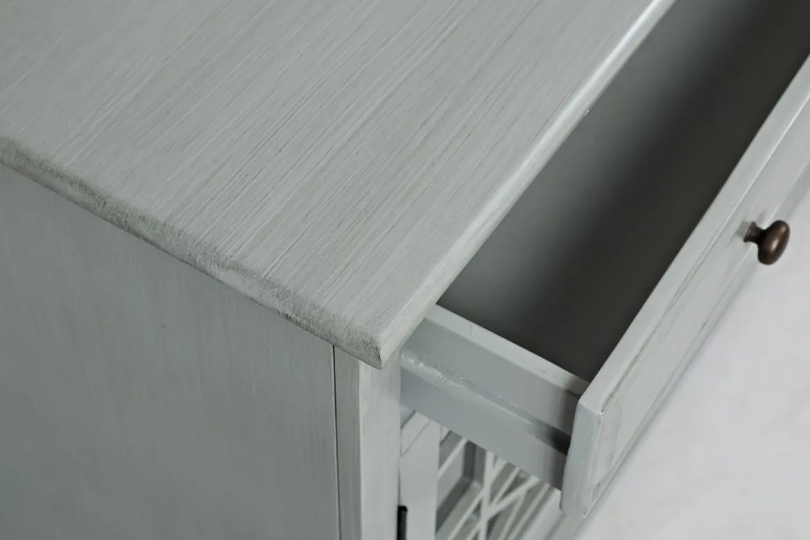 Skyy Media Console In Gray, 70 Inch