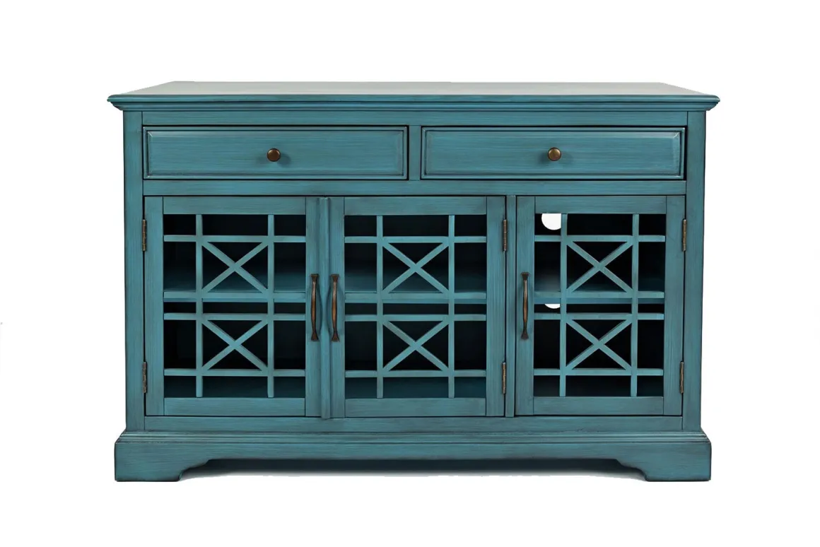 Skyy Media Console In Gray, 70 Inch