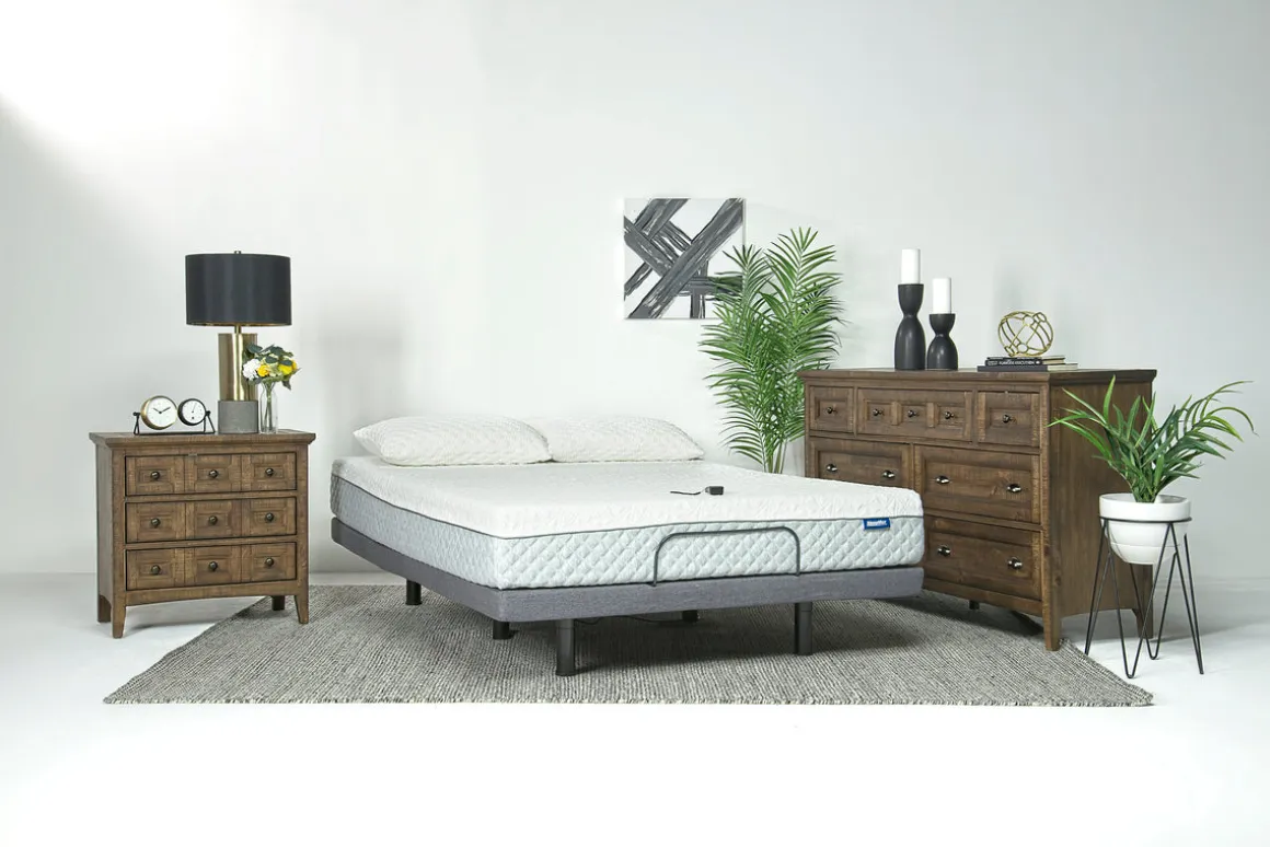 Sleepmor 10 Inch Copper Infused Medium Mattress & Adjustable Foundation, Twin