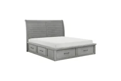 Sonora Sleigh Bed W/ Storage In Brown, Queen