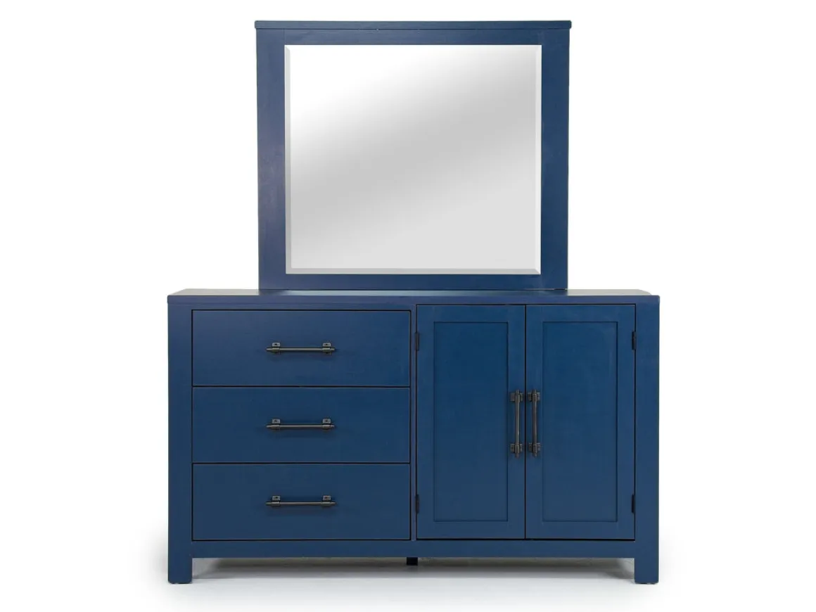 St Regis Panel Headboard, Dresser, Mirror & Nightstand In White, Twin