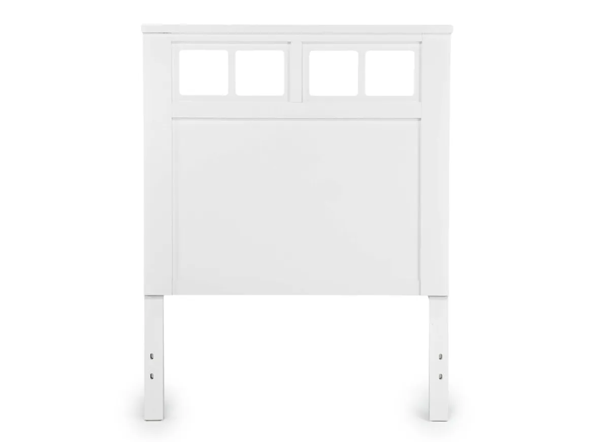 St Regis Panel Headboard, Dresser, Mirror & Nightstand In White, Twin