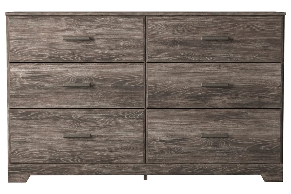 Stelsie Panel Bed, Dresser, Mirror & Nightstand In Gray, Full
