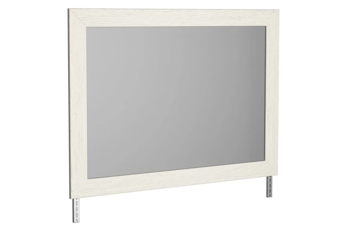 Stelsie Panel Bed, Dresser, Mirror & Nightstand In Gray, Full
