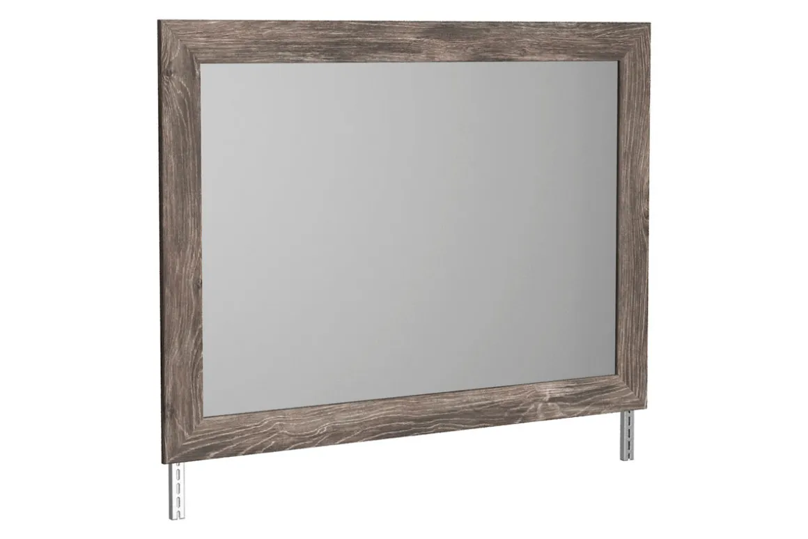 Stelsie Panel Bed, Dresser, Mirror & Nightstand In Gray, Full
