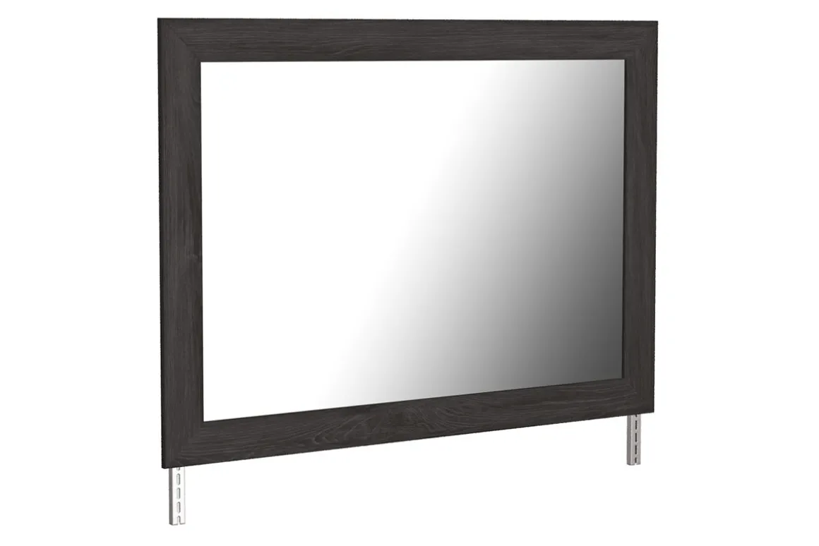 Stelsie Panel Bed, Dresser, Mirror & Nightstand In Gray, Full