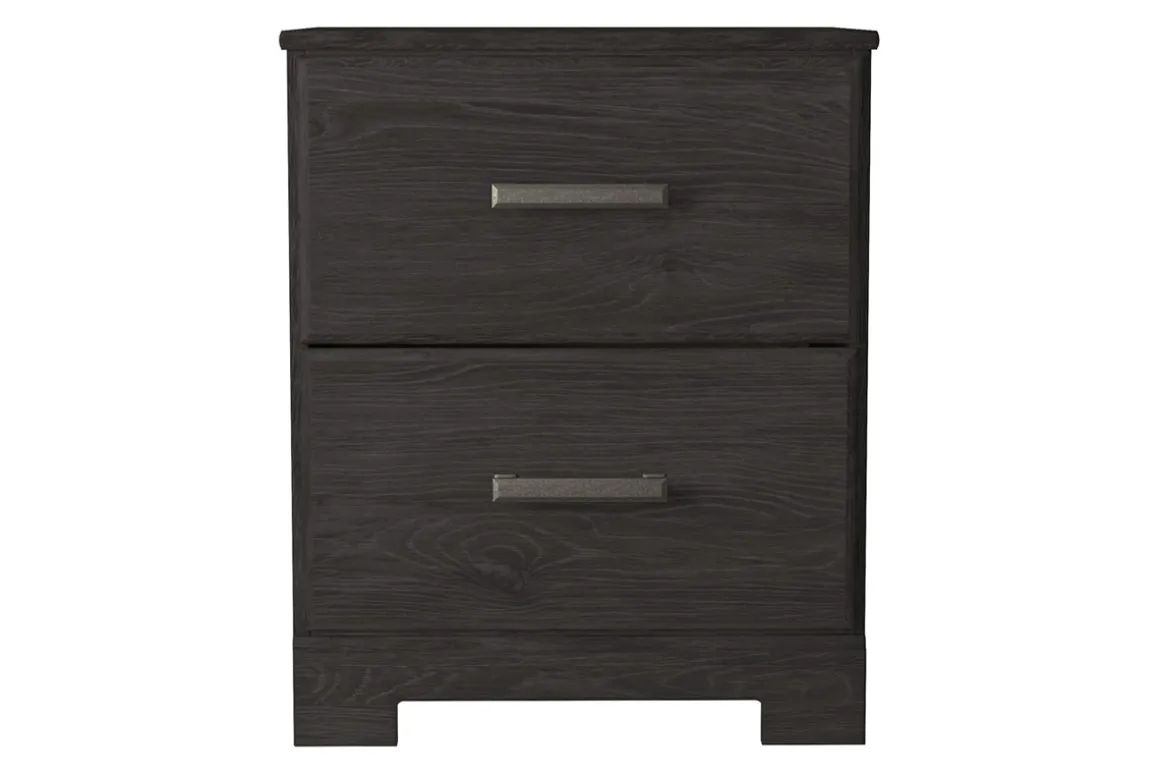 Stelsie Panel Bed, Dresser, Mirror & Nightstand In Gray, Full