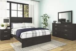 Stelsie Panel Bed In Gray, Full