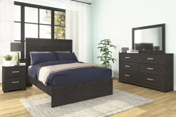 Stelsie Panel Bed In Gray, Full