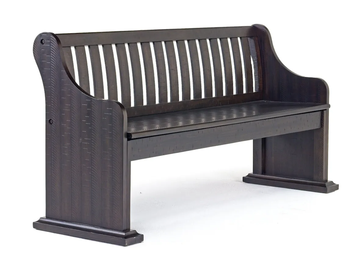 Stone Dining Bench W/ Storage In White