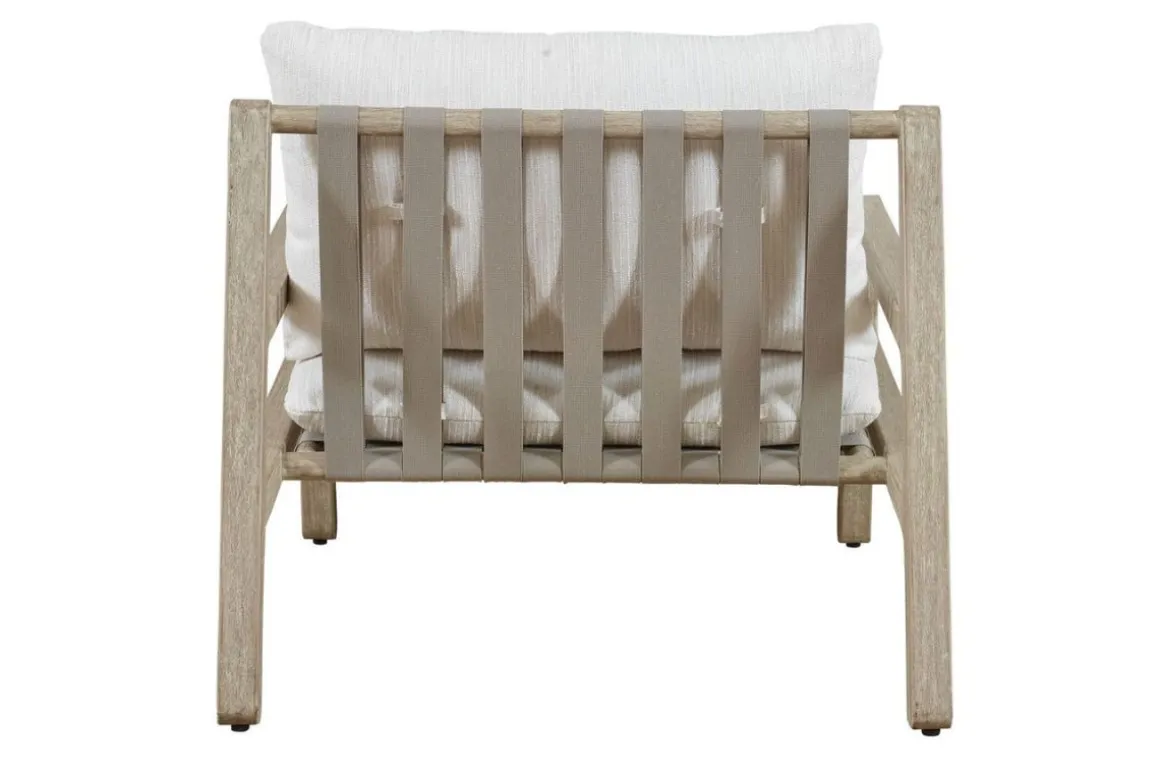 Strapped Outdoor Lounge Chair In Honey