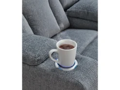 Studio Cave 2 Power Console Loveseat In Steel