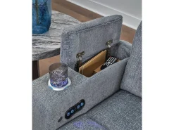 Studio Cave 2 Power Recliner In Steel