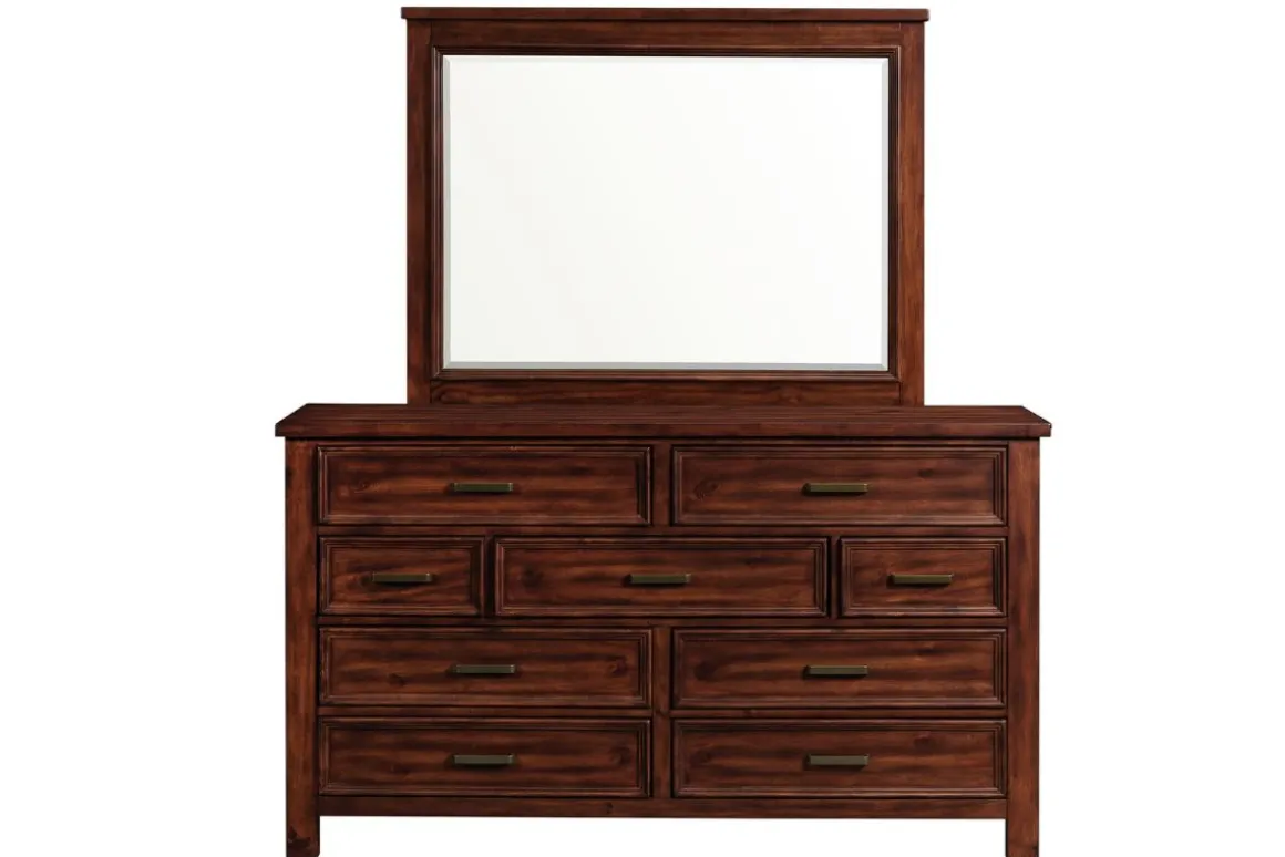 Sullivan Panel Bed W/ Storage, Dresser, Mirror & Nightstand In Drift Gray, Queen