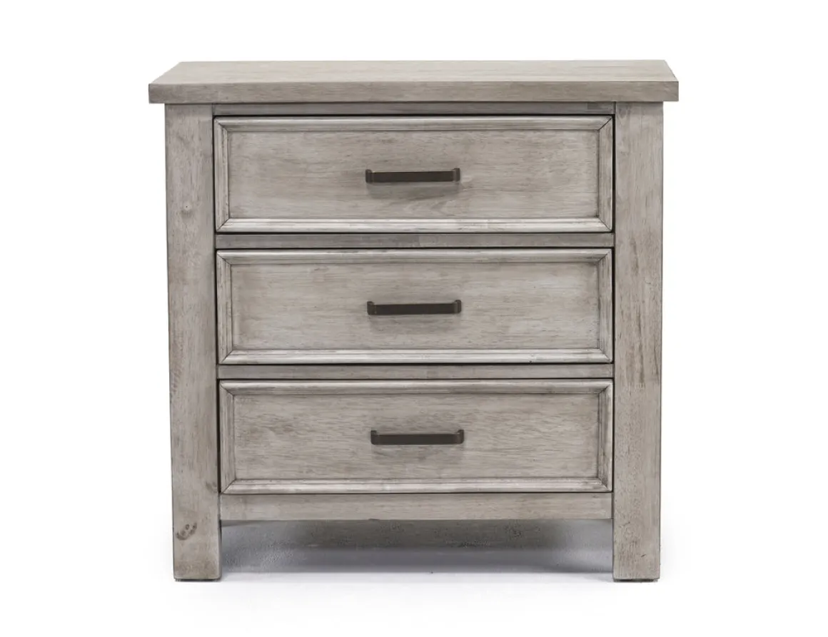 Sullivan Panel Bed W/ Storage, Dresser, Mirror & Nightstand In Drift Gray, Queen