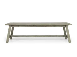Telluride Dining Table & 4 X-Back Chairs & Bench In Driftwood