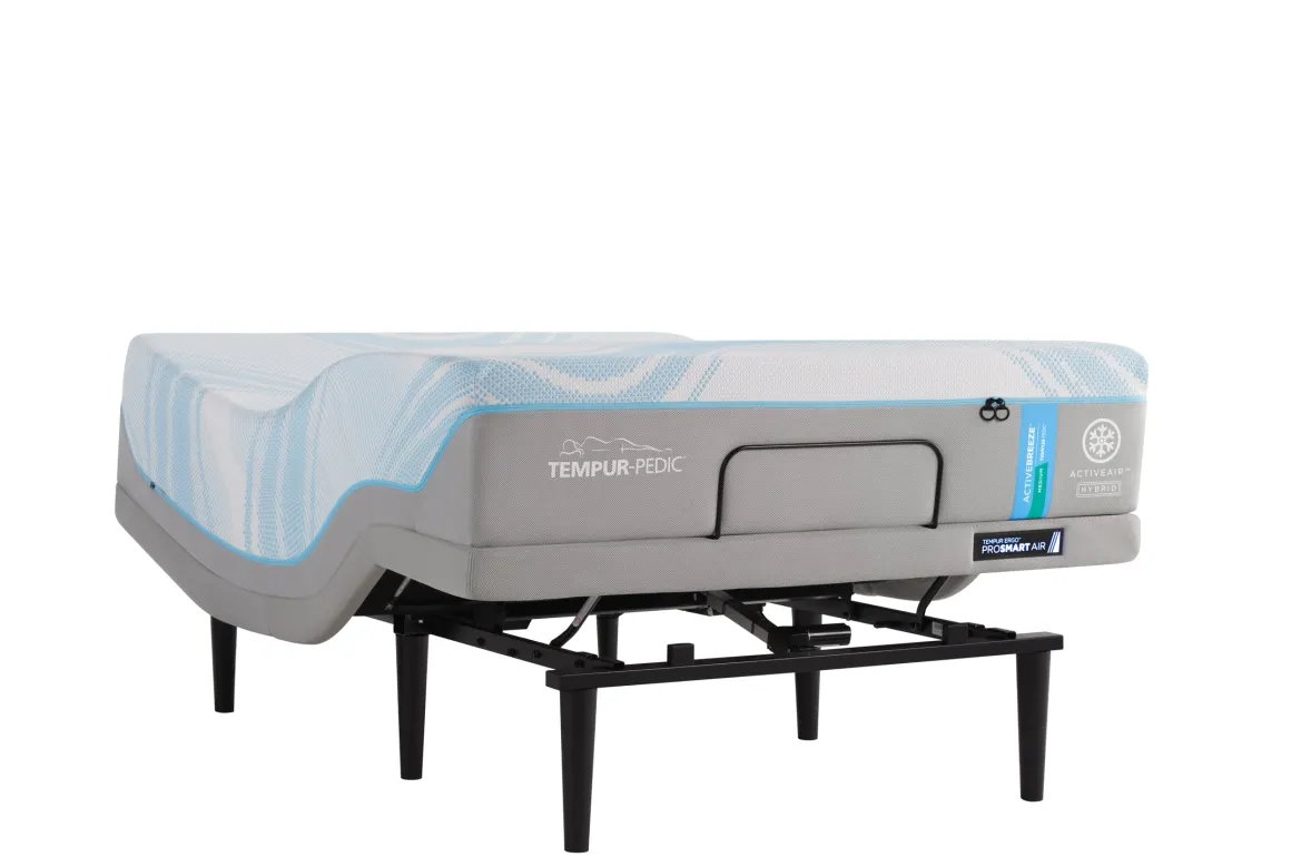 Tempur-Pedic® Activebreeze® Ii Medium Hybrid Mattress & Ergo Pro Smart Air Adjustable Foundation, Twin Xl