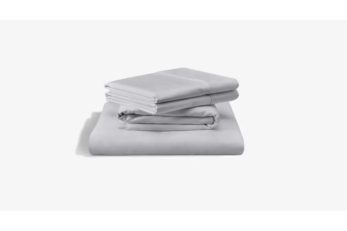 Tempur-Pedic Luxe Egyptian Sheets In Silver Mist, Twin