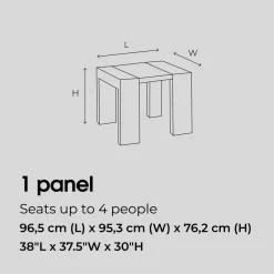 Transformer Extendable Dining Table & 4 Chairs In Scandinavian Oak