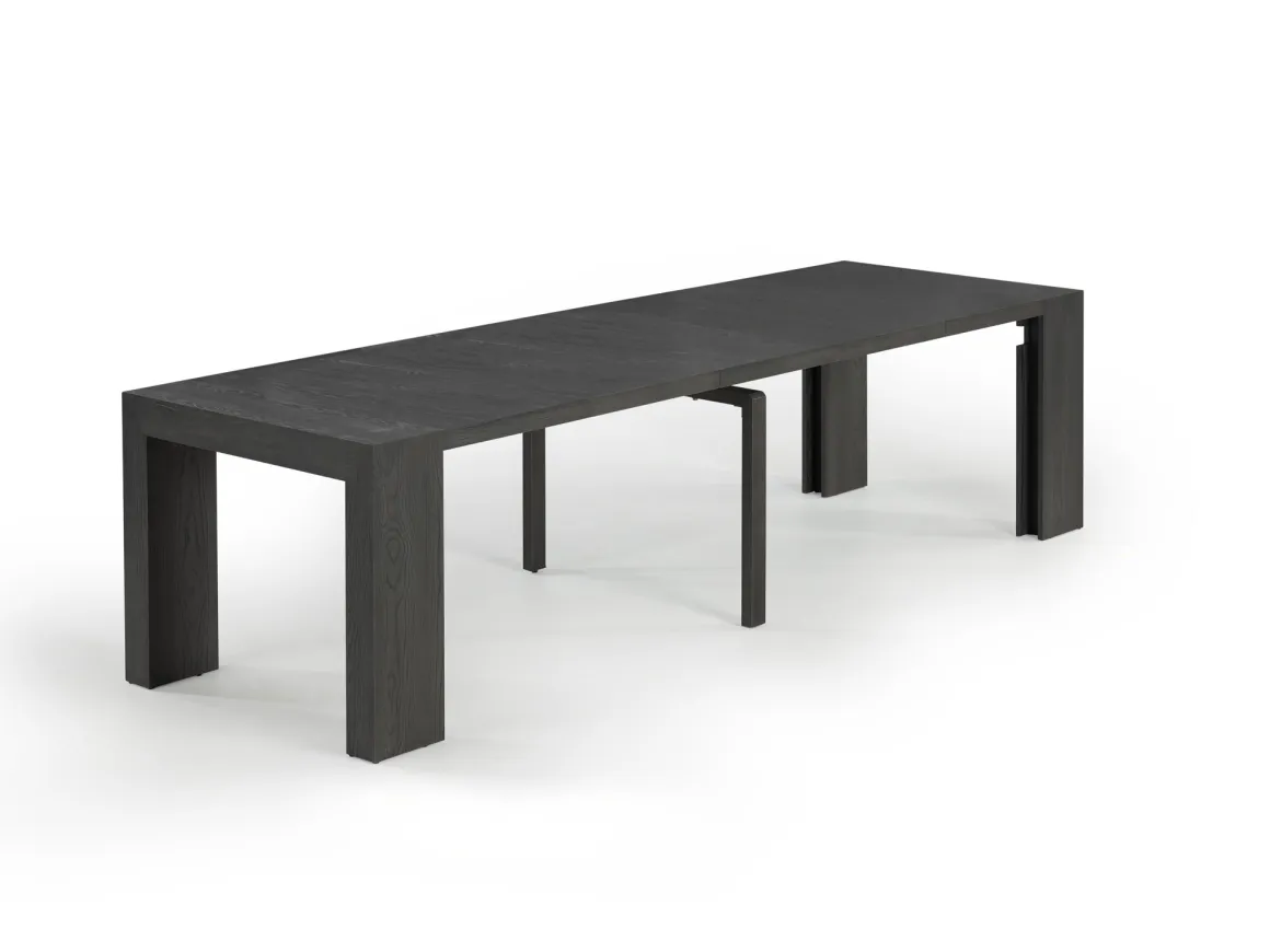 Transformer Extendable Dining Table & 4 Chairs In Scandinavian Oak