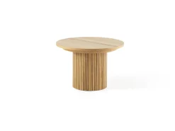 Transformer Round Extendable Dining Table & 4 Chairs In Scandinavian Oak
