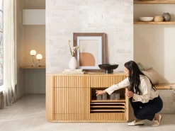 Transformer Round Server In Scandinavian Oak