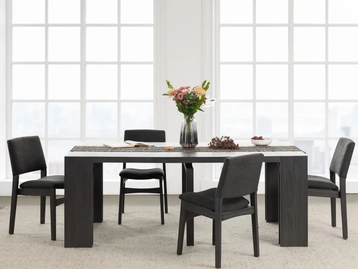 Transformer Stackable Side Chair In Scandinavian Oak & Creamy