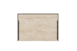Tullia Upholstered Panel Bed W/ Storage In Pearl Line/Eco Stone, Queen