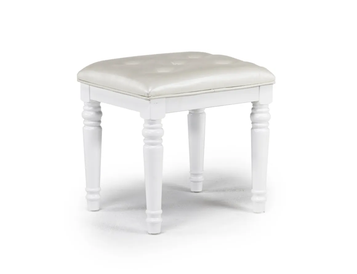 Valentino Vanity, Mirror & Stool In Silver