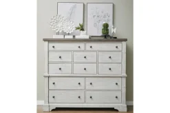 Valley Ridge Mirror In White Gray Finish