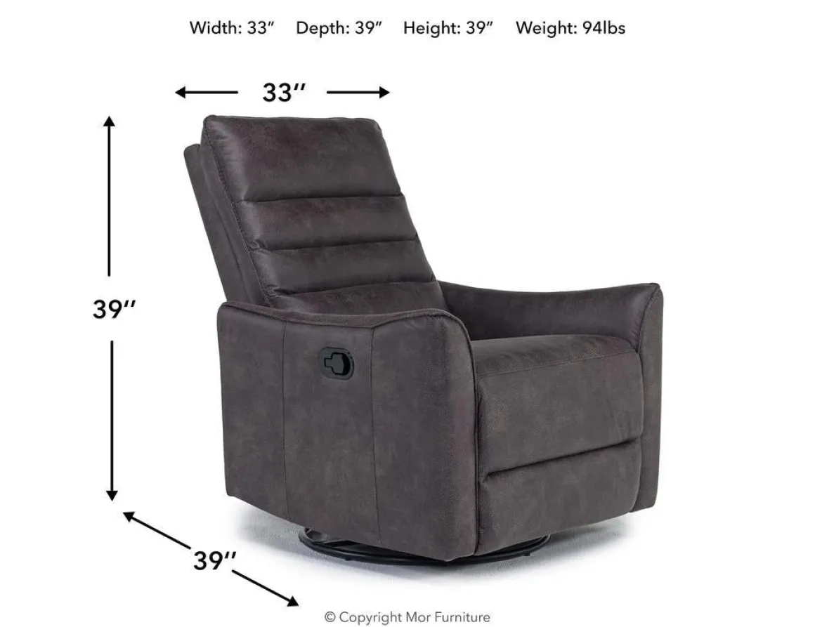 Vasco Recliner In Dallas Light Gray Leather