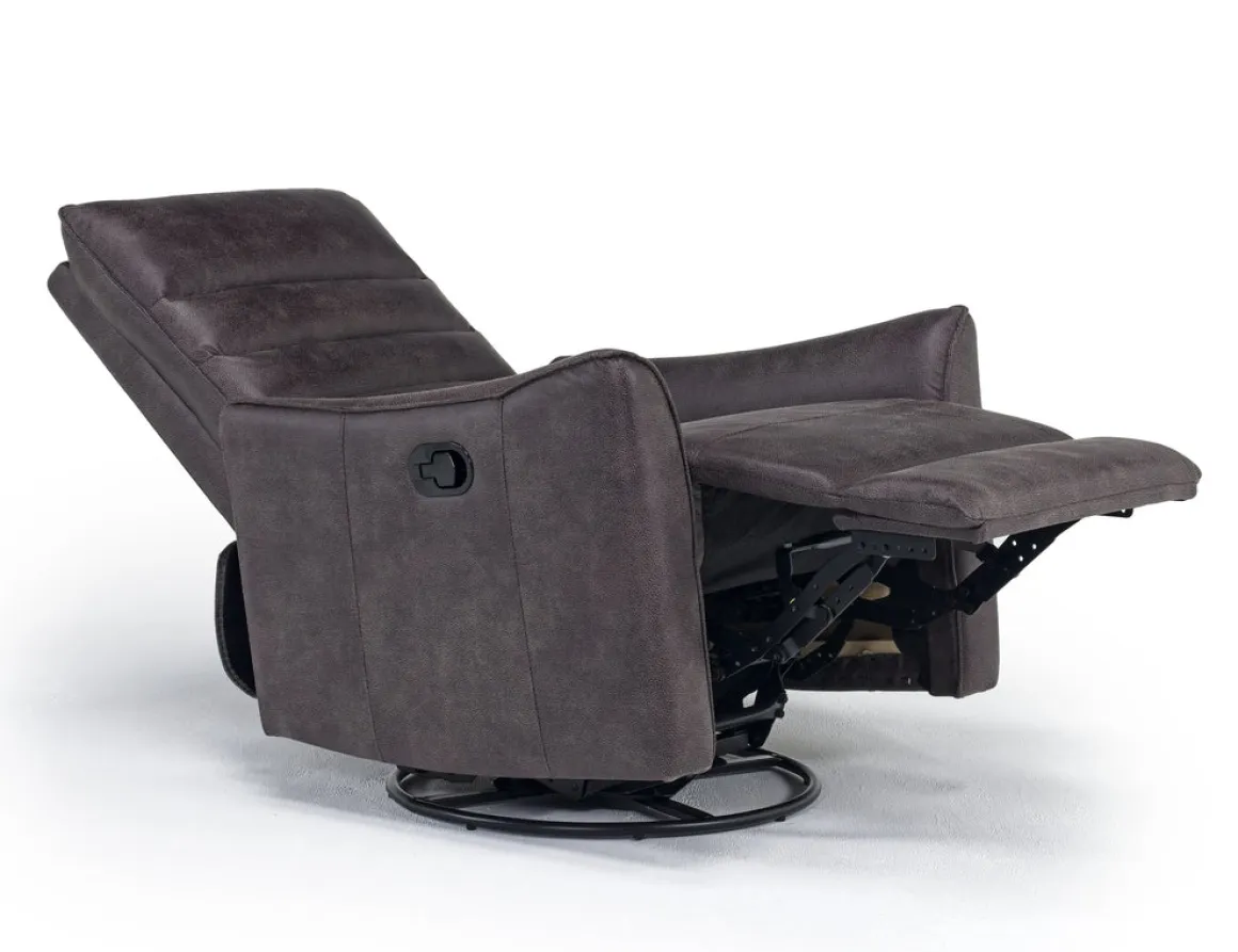 Vasco Recliner In Dallas Light Gray Leather