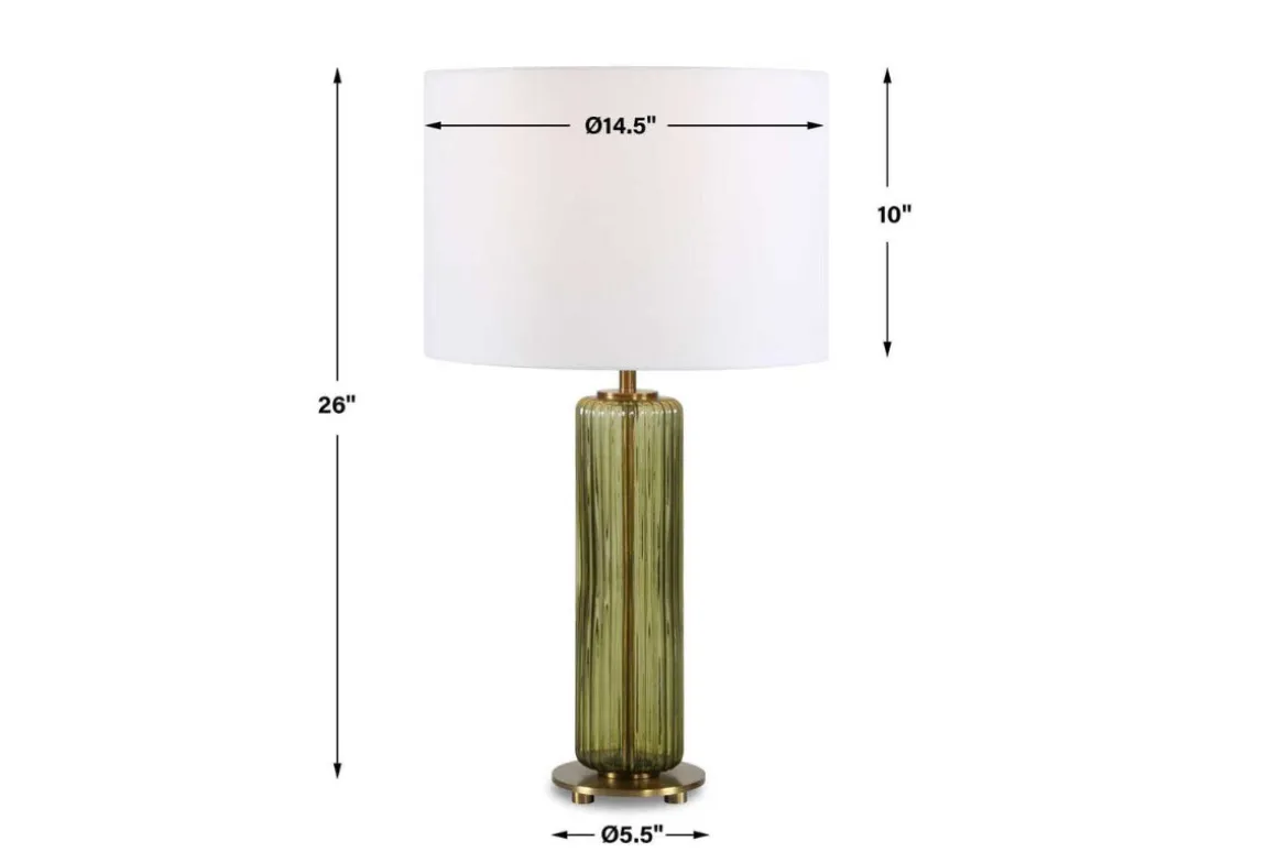Vera Glass Lamp In Green