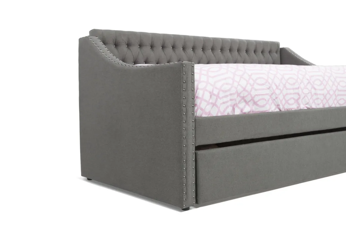 Veronica Daybed W/ Trundle In Gray, Twin