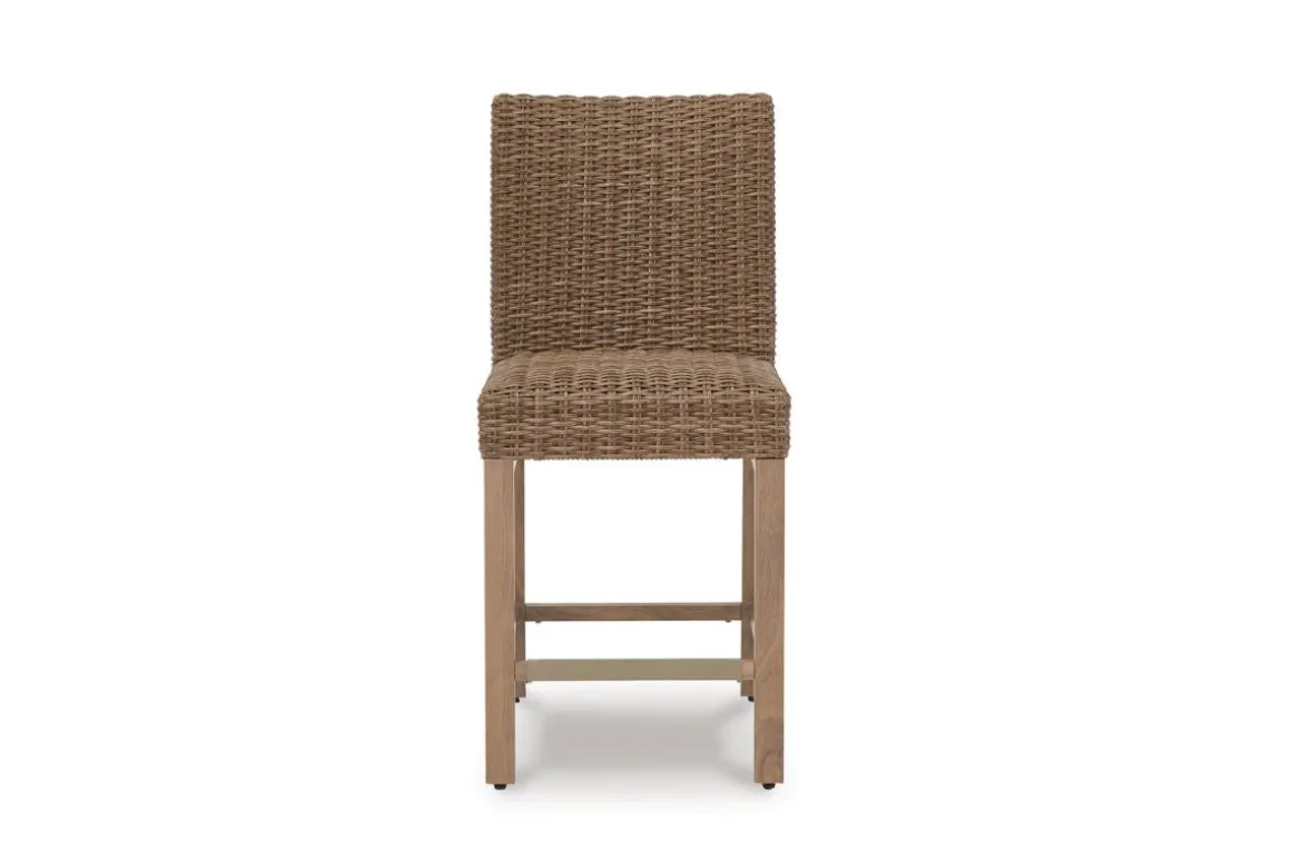 Walton Bridge Outdoor Bar Stool In Driftwood, Set Of 2