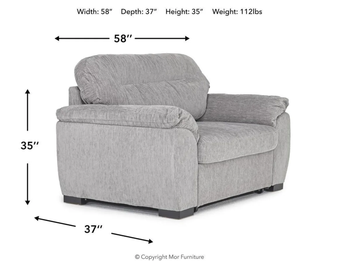 Wanda Twin Sleeper Chair In Gray