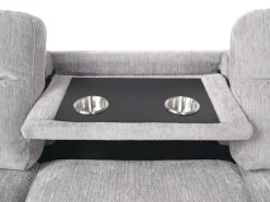 Wanda Xl Storage Chaise Sleeper Sectional In Gray, Left Facing