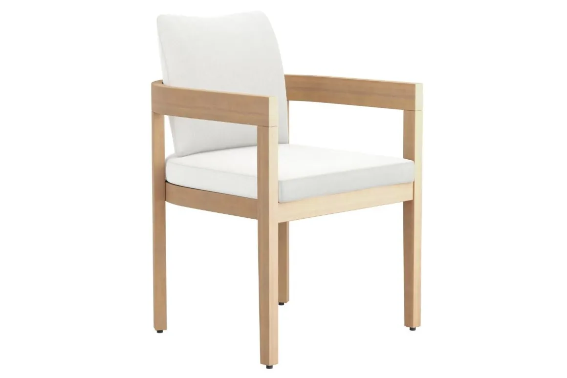 Wesley Outdoor Dining Table & 8 Chairs In White/Natural