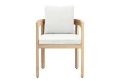 Wesley Outdoor Dining Table & 4 Chairs In White/Natural