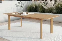 Wesley Outdoor Dining Table & 6 Chairs In White/Natural