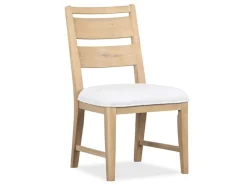 White Oak Round Dining Table & 4 Chairs In Butternut
