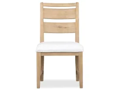 White Oak Round Dining Table & 4 Chairs In Butternut