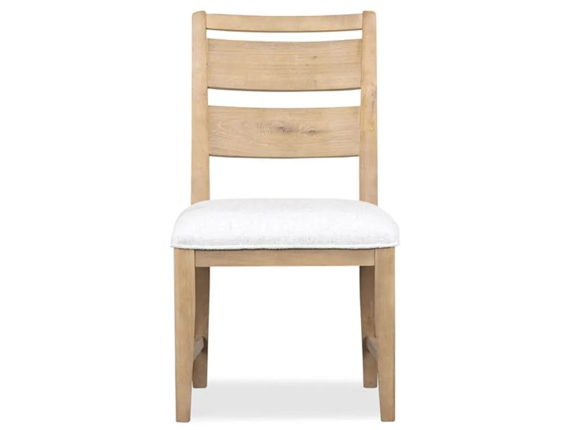 White Oak Round Dining Table & 4 Chairs In Butternut